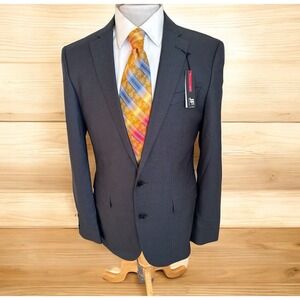 J Ferrar Men's NEW Gray Luster Size 40L Slim Fit Blazer Sport Coat‎ Jacket NWT